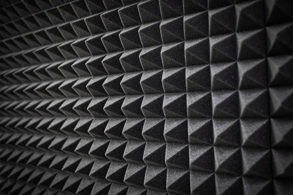 Ses Geçirmez Kaplama Yakın Çekim Köpük Kayıt Stüdyosu Ayrıntıları — Stok fotoğraf