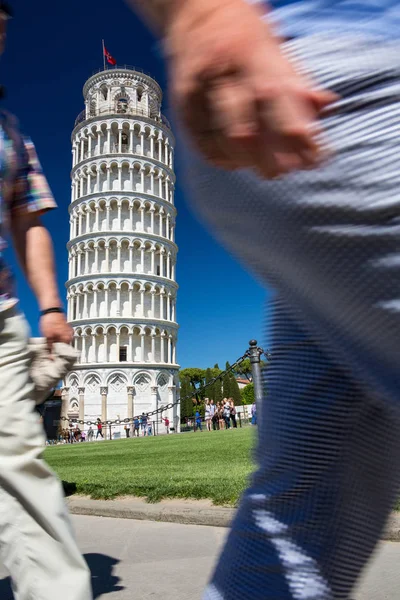 Pisa Toskana Talya Sürekli Simgesel Turist Akını Iletmek Için Kullanılan — Stok fotoğraf