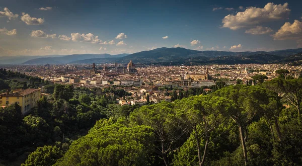 Prachtige Skyline Van Florence Zonsondergang Stad Met Florence Duomo Panorama — Stockfoto