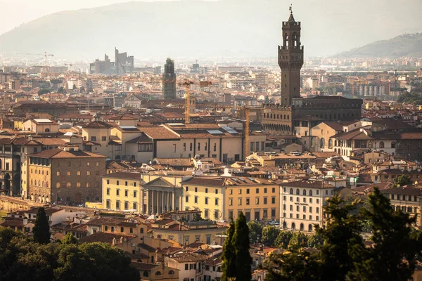 Gyönyörű Florence Naplemente Városára Florence Duomo Panoráma Firenze Olaszország — Stock Fotó