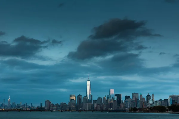 Uitzicht Lower Manhattan Vanaf Liberty State Park — Stockfoto