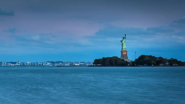 Uma Vista Lower Manhattan Liberty State Park — Fotografia de Stock