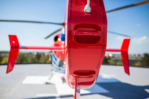 Nowoczesny Mdeical Helikopter Tyłu Płytkie Dof — Zdjęcie stockowe