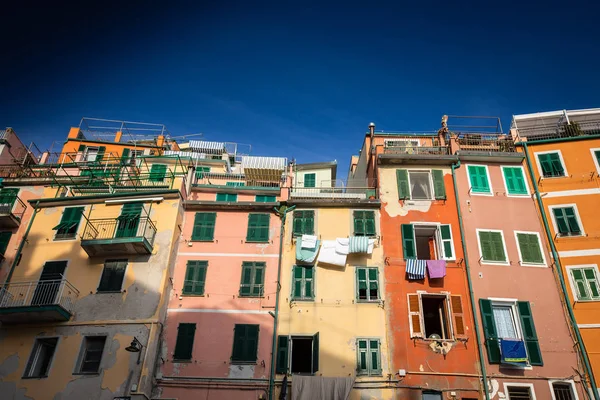 Riomaggiore of Cinque Terre, Italy - Traditional fishing village — Stock Photo, Image