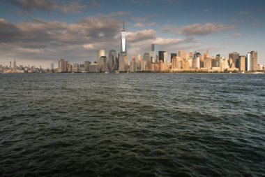 A view of Lower Manhattan from Liberty State Park clipart