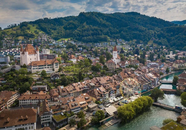 スイス、トゥンの航空写真 — ストック写真