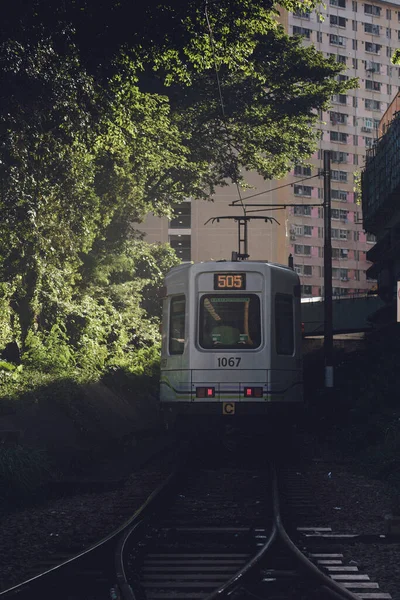 Hong Kong Juin Tuen Mun Transport Par Train Léger Juin — Photo