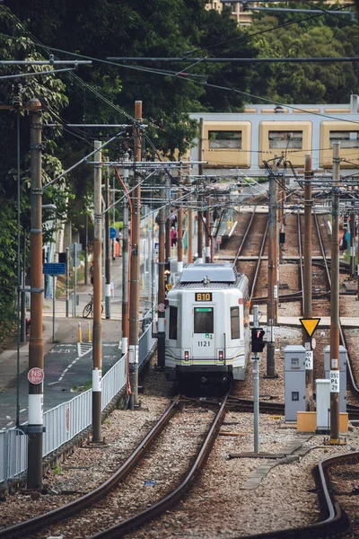 Hong Kong Június Tuen Mun Könnyű Vasúti Közlekedés 2020 Június — Stock Fotó