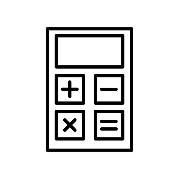 Значок калькулятора выделен на белом фоне. Символ бухгалтерии. Математические расчеты, образование и финансы. Плоский дизайн. Векторная миграция — стоковый вектор