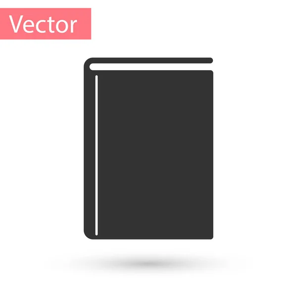 Icono de Libro Gris aislado sobre fondo blanco. Ilustración vectorial — Vector de stock