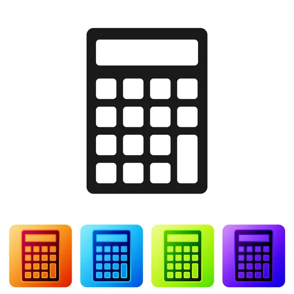 Αριθμομηχανή γκρι εικονίδιο που απομονώνονται σε λευκό φόντο. Λογιστικό σύμβολο. Επιχείρηση υπολογισμούς Μαθηματικής Παιδείας και οικονομικών. Ορίστε εικονίδιο στο τετράγωνο κουμπιά χρώμα. Εικονογράφηση διάνυσμα — Διανυσματικό Αρχείο