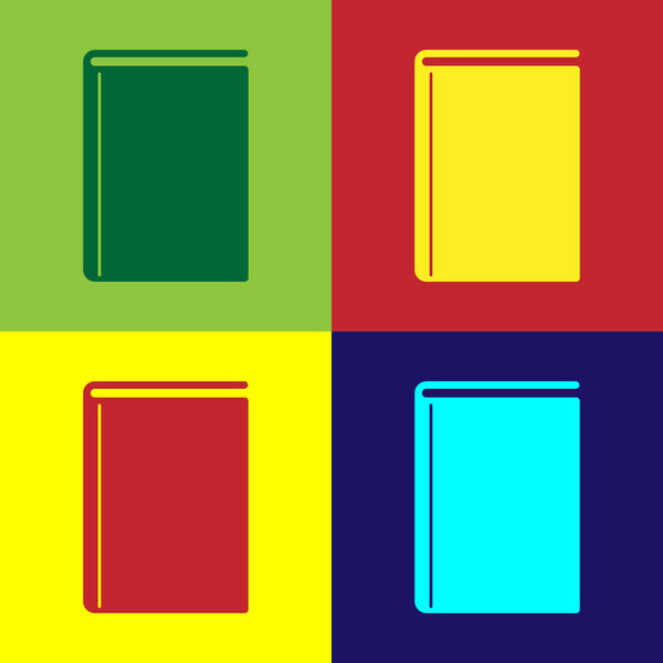 Иконка Color Book изолирована на цветном фоне. Плоский дизайн. Векторная миграция
 