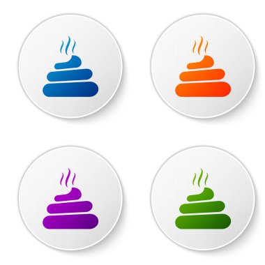 Renk bok simgesi beyaz arka plan üzerinde izole. Renk simgesi daire düğmeleri ayarlayın. Vektör çizim