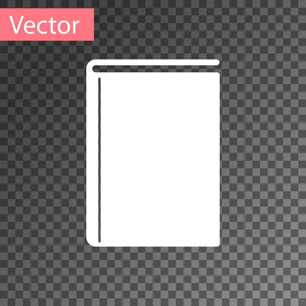 화이트 책 아이콘 투명 한 배경에 고립입니다. 벡터 일러스트 레이 션 — 스톡 벡터
