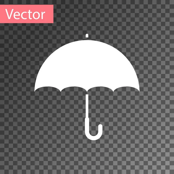 Ícone de guarda-chuva branco isolado em fundo transparente. Ilustração vetorial — Vetor de Stock