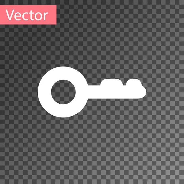 White Key icon isolated on transparent background. Vector Illustration — Stock Vector