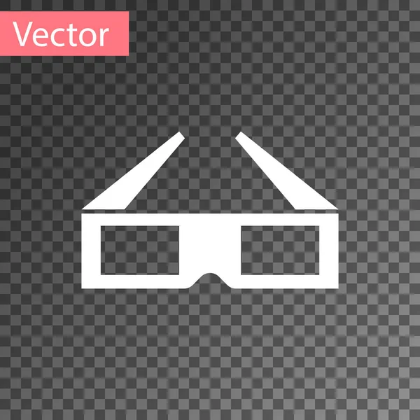 3d mozi szemüveg ikon átlátszó háttér elszigetelt fehér. Vektoros illusztráció — Stock Vector