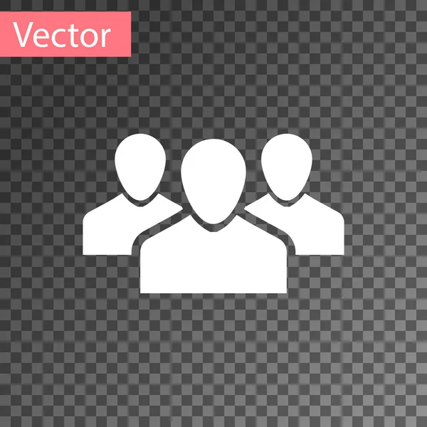 Icono de grupo Usuarios blancos aislado sobre fondo transparente. Icono de grupo de personas. Símbolo avatar de negocios - icono de perfil de los usuarios. Ilustración vectorial — Archivo Imágenes Vectoriales