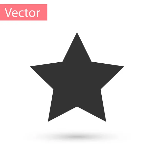 Icono Estrella Gris aislado sobre fondo blanco. Favorito, mejor calificación, símbolo de premio. Ilustración vectorial — Vector de stock