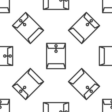 Gri zarf simgesi izole Dikişsiz desen beyaz arka plan üzerinde. E-posta ileti mektup simgesi. Vektör çizim