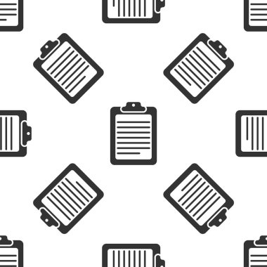 Gri pano ile belge simgesi izole Dikişsiz desen beyaz arka plan üzerinde. Vektör çizim