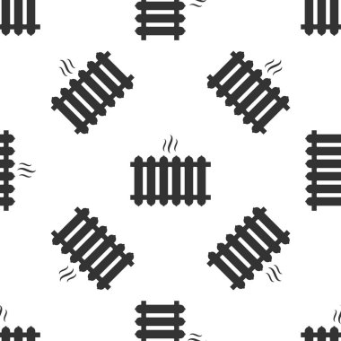 Gri Isıtma radyatör simgesi izole Dikişsiz desen beyaz arka plan üzerinde. Vektör çizim