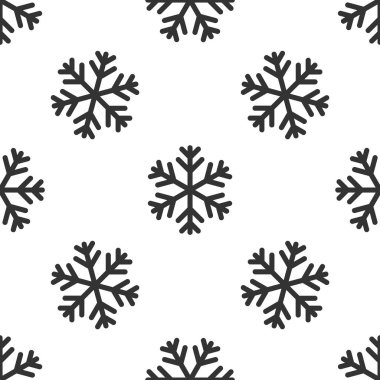 Greysnowflake simgesi beyaz arka planda izole Dikişsiz desen. Vektör Illustration