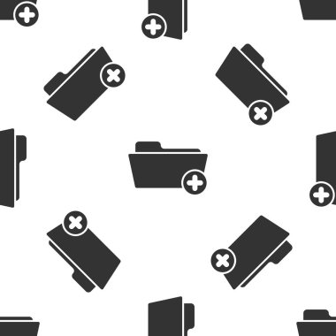 Beyaz arka plan üzerinde sağlık simge izole seamless modeli için gri tıbbi sağlık kayıt klasörü. Hasta dosya simgesi. Tıbbi geçmişi sembolü. Vektör çizim