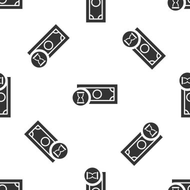 Gri hızlı ödemeler simgesi izole Dikişsiz desen beyaz arka plan üzerinde. Hızlı para havalesi ödemesi. Finansal Hizmetler, hızlı kredi, vakit nakittir, nakit geri kavramı. Vektör çizim