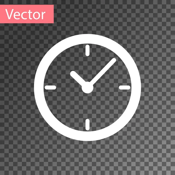 白時計のアイコンが透明な背景に分離されました。ベクトル図 — ストックベクタ