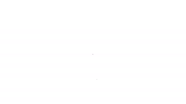 Graue Landkarte Pinline-Symbol auf weißem Hintergrund. Zeiger-Symbol. Ortsschild. Navigationskarte, GPS, Richtung, Ort, Kompass, Kontakt, Suchkonzept. 4k Video Motion Graphic Animation — Stockvideo