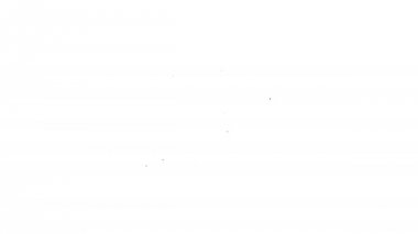 Gri yığınları kağıt para nakit hattı simgesi beyaz arka planda. Para banknotlar yığınları. Fatura para birimi. 4k video hareket Grafik animasyonu