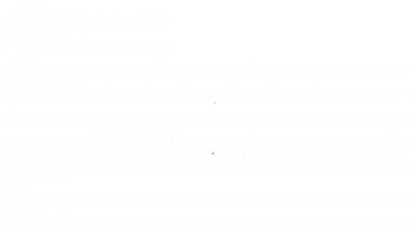 Beyaz arka planda gri yüz tanıma çizgisi simgesi. Yüz tanımlama tarayıcı simgesi. Yüz kimliği. Siber güvenlik konsepti. 4k video hareket Grafik animasyonu