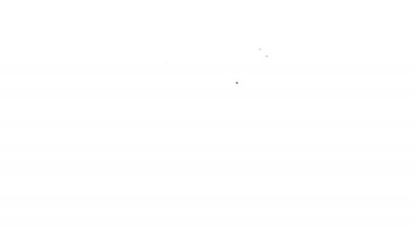 Beyaz arka planda gri belge çizgisi simgesi. Dosya simgesi. Kontrol listesi simgesi. İş konsepti. 4k video hareket Grafik animasyonu