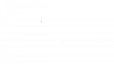 Beyaz arka planda gri laptop çizgi simgesi. Boş ekran tabelası olan bilgisayar Defter. 4k video hareket Grafik animasyonu