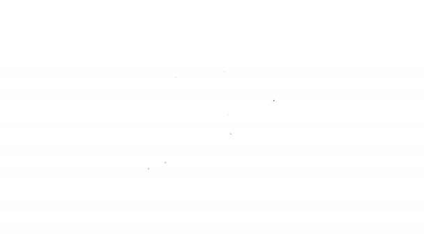 Gris Empile papier argent cash line icône sur fond blanc. Des piles de billets de banque. Monnaie fiduciaire. Animation graphique de mouvement vidéo 4K — Video