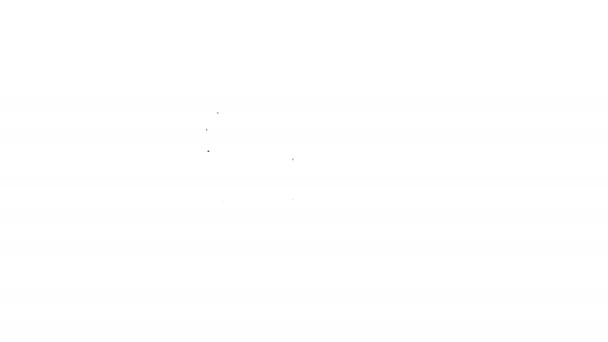 Grau stapelt Papiergeldlinien-Symbol auf weißem Hintergrund. Geldscheine stapeln sich. Wechselwährung. 4k Video Motion Graphic Animation — Stockvideo