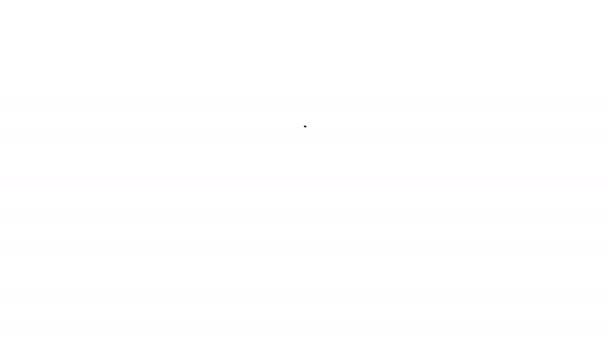 Γκρι εικονίδιο γραμμής φακέλου σε λευκό φόντο. Σύμβολο επιστολής μηνύματος ηλεκτρονικού ταχυδρομείου. κίνηση γραφικού κινουμένων σχεδίων 4K βίντεο — Αρχείο Βίντεο