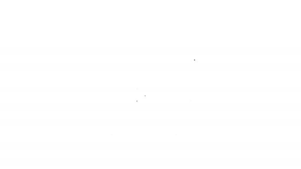Graues Sicherheitslinien-Symbol auf weißem Hintergrund. In der Tür befindet sich ein Banktresor mit Zahlenschloss. verlässlicher Datenschutz. 4k Video Motion Graphic Animation — Stockvideo
