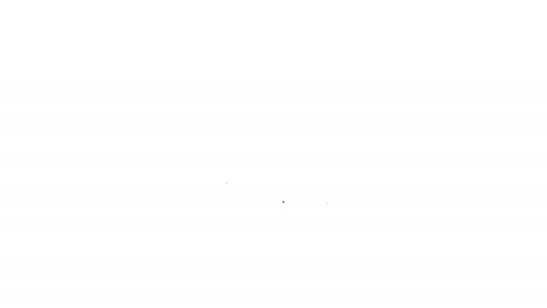 Usuario gris de hombre en traje de negocios icono de línea sobre fondo blanco. Símbolo de avatar de negocios - icono de perfil de usuario. Señal de usuario masculino. Animación gráfica de vídeo 4K — Vídeos de Stock