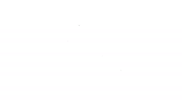 Icono de línea de lupa gris sobre fondo blanco. Búsqueda, enfoque, zoom, símbolo de negocio. Animación gráfica de vídeo 4K — Vídeos de Stock