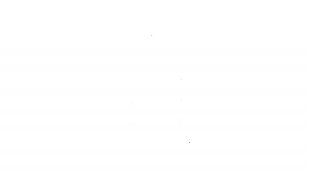 Серый буфер обмена с черным значком строки на белом фоне. Видеографическая анимация 4K — стоковое видео