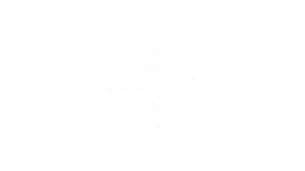 Grey Target sport for shooting competition line icon on white background. Alvo limpo com números para tiro ou tiro de pistola. Animação gráfica em movimento de vídeo 4K — Vídeo de Stock