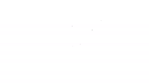 Graue Zielscheibe mit Pfeilliniensymbol auf weißem Hintergrund. Dartscheibe Schild. Bogenschießen. Dartscheibe. Geschäftszielkonzept. 4k Video Motion Graphic Animation — Stockvideo