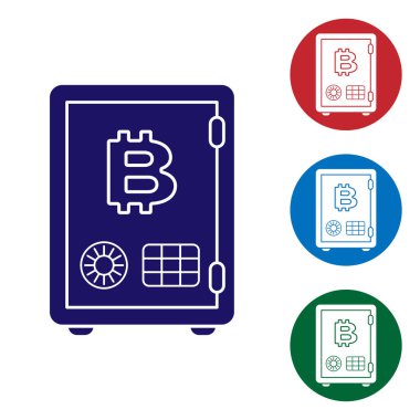 Beyaz arka planda yalıtılmış kazık simgesinin Mavi Kanıtı. Kripto para ekonomisi ve finans tahsilatı. Renk simgesini daire düğmelerinde ayarlayın. Vektör İllüstrasyonu