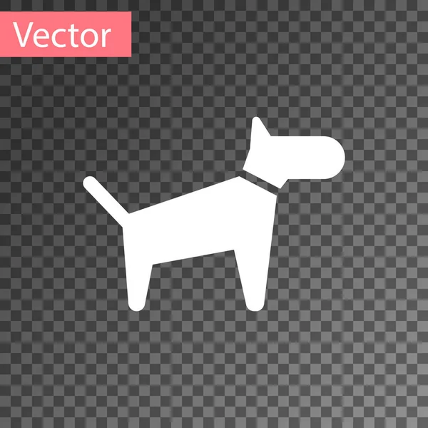 White Dog icon isolated on transparent background. Vector Illustration — Stock Vector