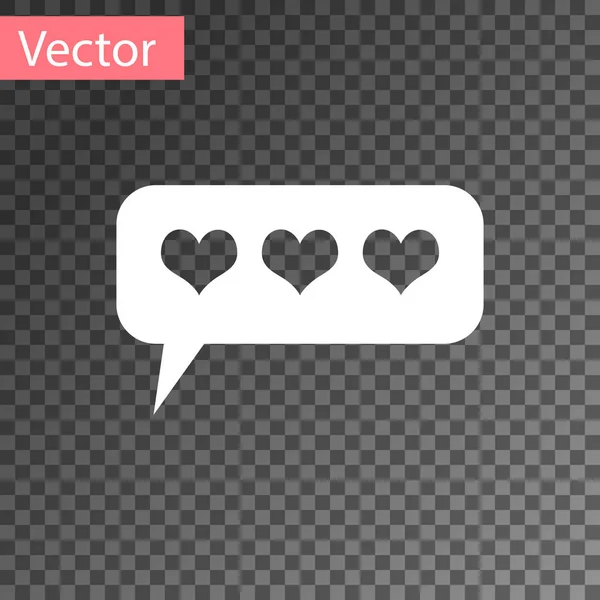 Blanco como y corazón icono aislado sobre fondo transparente. Contra Notificación Icono. Seguidor Insta. Ilustración vectorial — Vector de stock