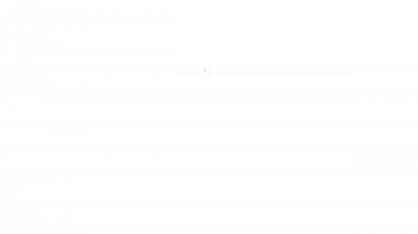 Beyaz arka planda gri bulut çizgi simgesi. 4k video hareket Grafik animasyonu