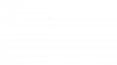 Beyaz arka planda gri pil hattı simgesi. 4k video hareket Grafik animasyonu