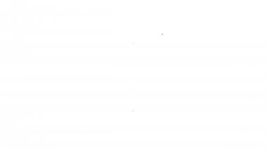 Beyaz arka planda gri stereo hoparlör hattı simgesi. Ses sistemi hoparlörleri. Müzik simgesi. Müzik sütun hoparlör bas ekipmanları. 4k video hareket Grafik animasyonu